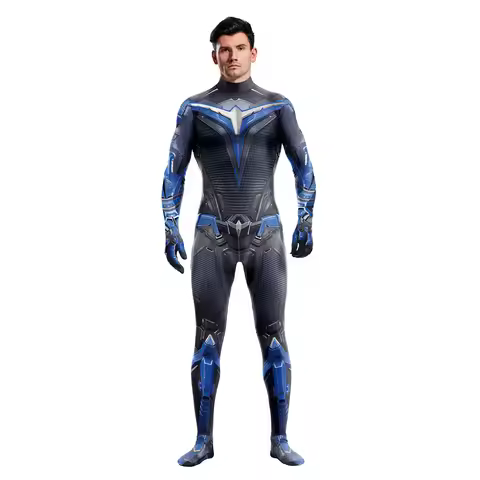 Halloween Party Cosplay Costume Gotham Knights Nightwing Jumpsuit Long Sleeve Bodysuits Halloween Ca