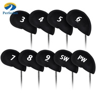 Perfeclan 9x Golf Iron Headcovers Golf Iron Covers Set, Portable 3,4,5,6,7,8,9,S,P Golfer