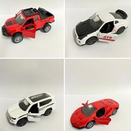1:32 Diecast Sports Car Miniature Toy Iron Open Door PullBack Toyota Lamborghini Wrangler Benz Musta