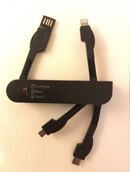 三合一充電數據線 充電線 Apple, iPhone, Micro, Android, USB Type C, USB C, Type-C