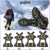 YUJINI Ice Gripper Spike, 10 Teeth Anti-Slip Ice Claw,  Universal Spike Shoe Covers For Shoes