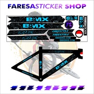 SIMPLE BLUE BMX X DOODLE BIKE STICKER