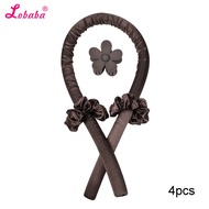 TEMU Lobaba 4pcss Set Of No-heat Curling Wands, Foam Sponge Curlers, Sleep Hair Styling, Large Hair 