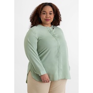 Buena Round Neck Hidden Button Blouse (205202)