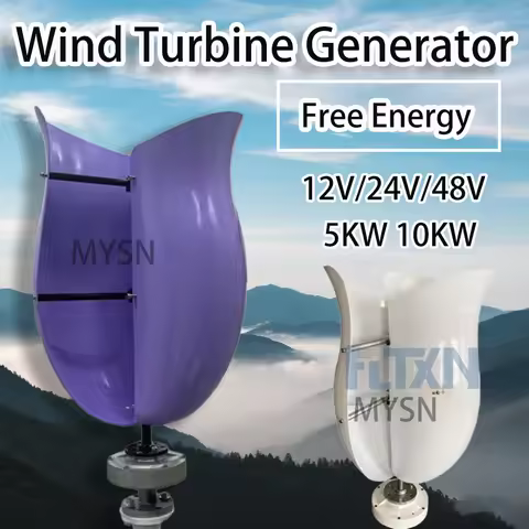 5KW Free Energy Wind Turbine 24V 10KW Generator Set 12V 48V Portable Vertical Axis Wind Turbine Gene