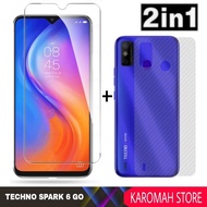 PACKAGE 2 INC 1 Tempered Glass Techno Spark 6 GO 2021 Screen Protection