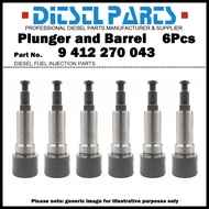 6Pcs Pump Element Plunger and Barrel Assembly 9270-043 9412270043 330043 14600207 75207957 3378467H1