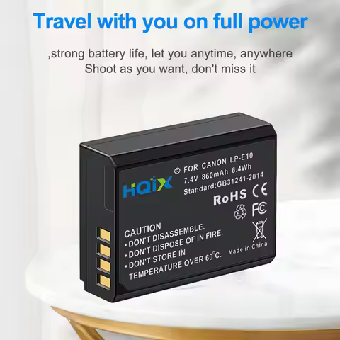 HQIX for Canon EOS REBEL 1200D 3000D 4000D T3 X70 T5 X50 Camera LP-E10 Battery Dual Charger