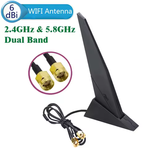 2.4GHz 5.8GHz Dual Band WIFI Antenna For PC Desktop Computer ASUS Gigabyte Lenovo MSI X570 B460 B360