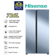 Hisense 726L Side by Side Inverter Fridge Refrigerator RS808N4ABU