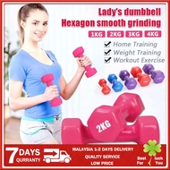 1kg/4kg Dumbell Hexagon Dumbbell Gym Fitness Exercise Home Weight Training Workout Neoprene Dumbell