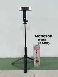 MONOPOD SELFIE STICK MODEL- P135-V2 (2 LED)