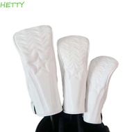 HETTY Golf Wood Cover, PU Leather Waterproof Golf Headcover, Golf Accessories Dustfroof 2 Color Hybr