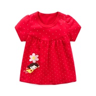 0-1-2 Years Old Baby Girl Summer Dress Baby Girl Small Skirt Baby Girl Princess Dress Girl Red Dress