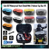 Motorcycle GSB-057 Waterproof Hard Shield With 2 Helmet Top Box 47L