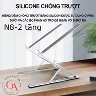 N8 2-tier Laptop Stand High Quality Aluminum Alloy for Laptop Macbook Tablet Customizable Height