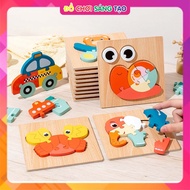 3d Wooden Puzzles for Children - 3D Funny Embossed Wooden Puzzles - XH41 Puzzle Toy
