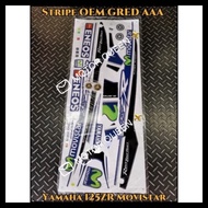 Stripe Sticker Body Cover Set YAMAHA 125 Y125ZR 125Z 125ZR BIRU MOVISTAR