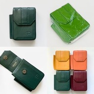 🇮🇹 Vintage Italian Real Cow Leather Cigarettes Case in Grass Green Italy 中古意大利 80s 90s 牛皮真皮青綠色煙盒 打火機