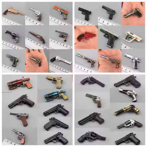 1/6 Scale Desert Eagle P38 PPK Revolver Mini Metal Alloy PVC Gun Model for 12'' Soldier Action Figur