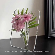 Acrylic Picture Frame Flower Vase Transparent Home Decor Living Room Flower Arrangement High-End Sen