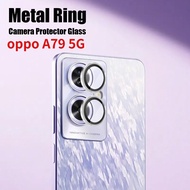 9D Curved Camera Protective Glass oppo A79 5G 2023 oppoA79 Black metal Ring Lens Cover Tempered Glas