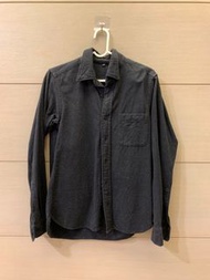 Uniqlo 長袖襯衫 100%棉 黑色