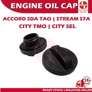 S2U Engine Oil Cap Honda City SEL TMO Accord SDA TAO Stream S7A Penutup Minyak Hitam Kereta