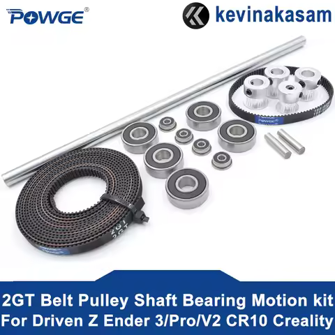 POWGE kevinakasam GT 2GT Timing Belt Pulley shaft Bearing Motion kit for Driven Z Ender 3/Pro/V2 Pro