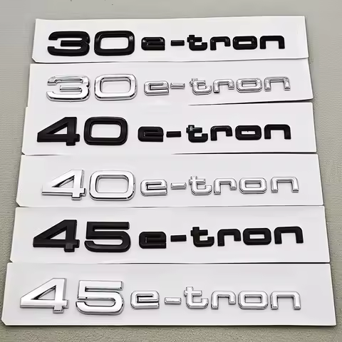 3D ABS Car Letters Rear Trunk Badge Logo 30 40 45 e-tron Sticker Emblem For Audi 30 40 45 e-tron Q4 