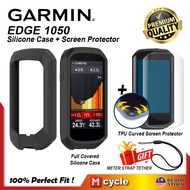 GARMIN EDGE 1050 Silicone Case + Screen Protector Bike Computer Meter Protect Cover Free Tether Stra