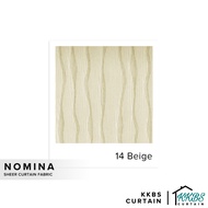 KKBS CURTAIN Nomina Sheer Curtain Fabric Cut by Meter - Beige (126")