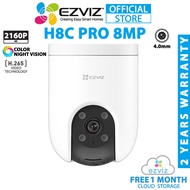 Ezviz H8C Pro 8MP 4K Pan/Tilt Two Way Talk Color Night Vision Weatherproof Motion Detection Security