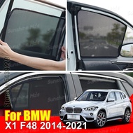 For BMW X1 F48 2014-2021 F 48 Magnetic Car Sunshade Shield Custom Mesh Frame Curtain Side Window Sun