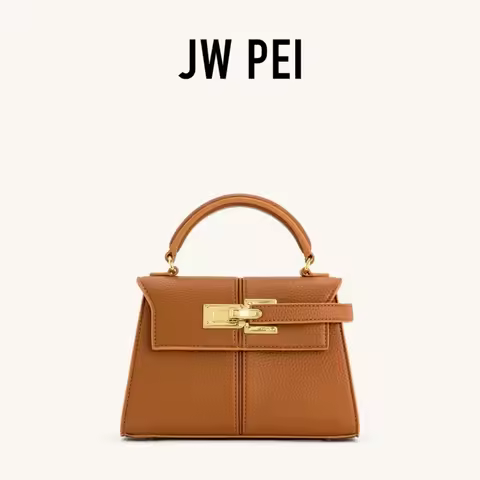 JW PEI Elise Top-Handle Bag Luxury Pebble Crossbody Shoulder Bag for Women Denim Canvas Stitching Lo
