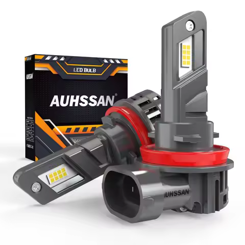 AUHSSAN 2pcs H8 H9 H11 H16 Led Car Headlight with Fan High Power 20000Lm CSP Chips Canbus Plug and P