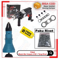 Mesin Paku Rivet Listrik Rivet Adaptor Bor Paket Lengkap Dan Rivet