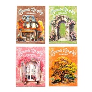 (6BA) sticker book romantic love story garden decoration garden tree journaling