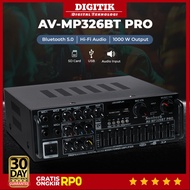 DIGITIK - Sunbuck Audio Amplifier Bluetooth HiFi USB Adjustable USB MP3 FM 1000W - AV-MP326BT PRO