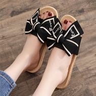 Linen Slippers Linen Bow Slippers Slippers Anti-slip Cute Lightweight Slippers