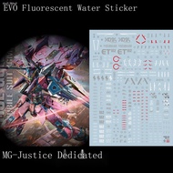 Hot sale☢☫EVO MG 1/100 Justice Water Sticker ZGMF-X09A JusticeGundam Gundam Model Fluorescent Sticke