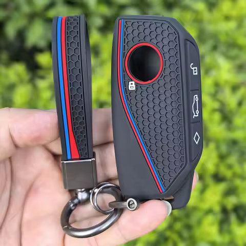 Silicone Car Key Fob Ring Chain Cover Case For BMW 530i 540i 550e 750e 740i 760i X1 X2 X5 X6 X7 M5 i
