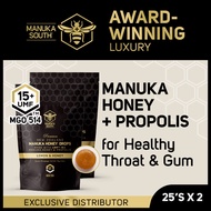 [2 Packs] Propolis Lemon UMF 15+ Manuka Honey Drops Lozenges • 25 pcs per pack