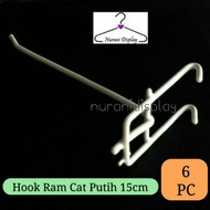 GANTUNGAN HOOK 15 Cm White Paint Ram Stick Display Hook Accessories