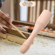 LOVIVER Wood Hammer Ice Mallet Vertical Multifunctional Leather Mallet Hammer Wooden Mallet Bar Acce