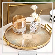 28cm dulang bulat material arcylic warna amber | DULANG AMBER LINE