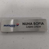 name tAG AIRLINES;NAMETAG AIRLINES NAME TAG CABIN CREW NAME TAG stainless steel 916 316