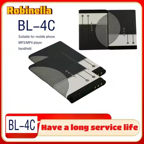 BL-4C Battery 3.7V 890mAh Rechargeable Battery for Nokia 6100 6300 6260 6700s 1508 Mobile Phone Card