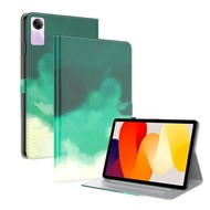 For Xiaomi RedmiPad SE 11 inch 2023 Case Coque Watercolor Leather Wallet For Xiaomi Redmi Pad SE 11 Tablet Case