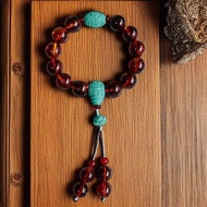 Natural Beeswax Bloodshot Bead Straw Circle Strawdy stock20251021